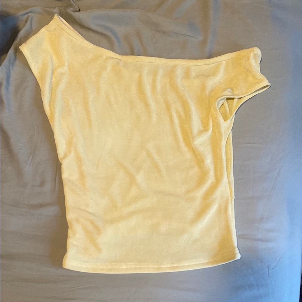 Yellow Off-Shoulder Women's Top
